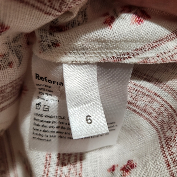 NWOT Reformation Mariana Sleeveless Linen Mini Dress in White M $218 - Picture 11 of 12